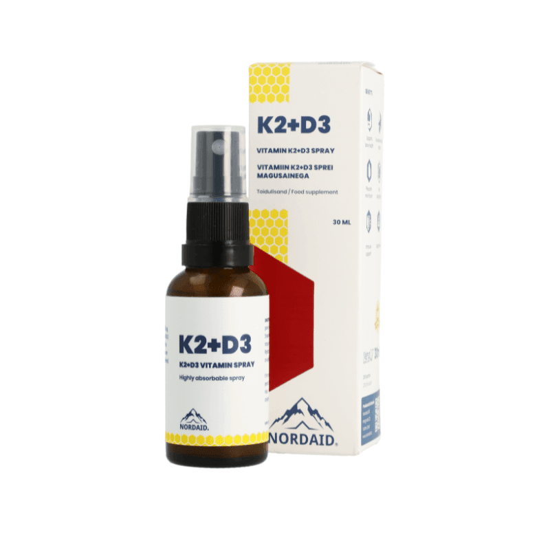 Nordaid K2 +D3 Munnúði 40 dagsskammtar
