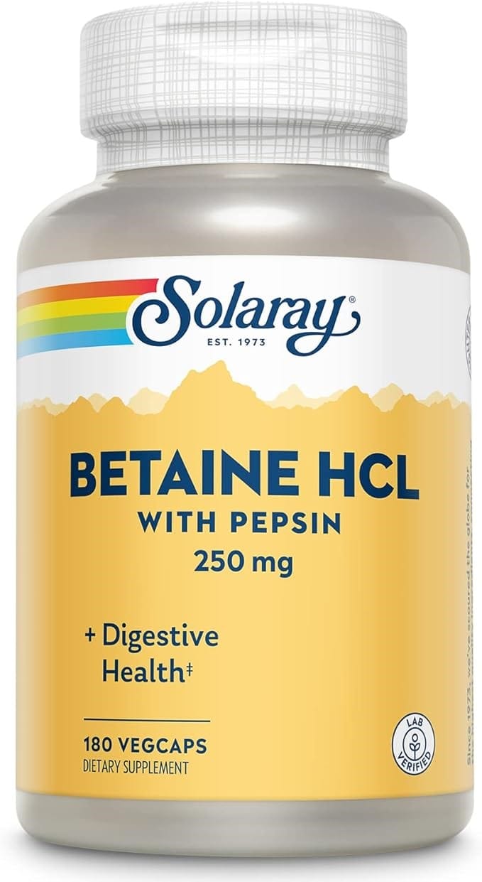 SOLARAY Betaine HCl 180 hylki