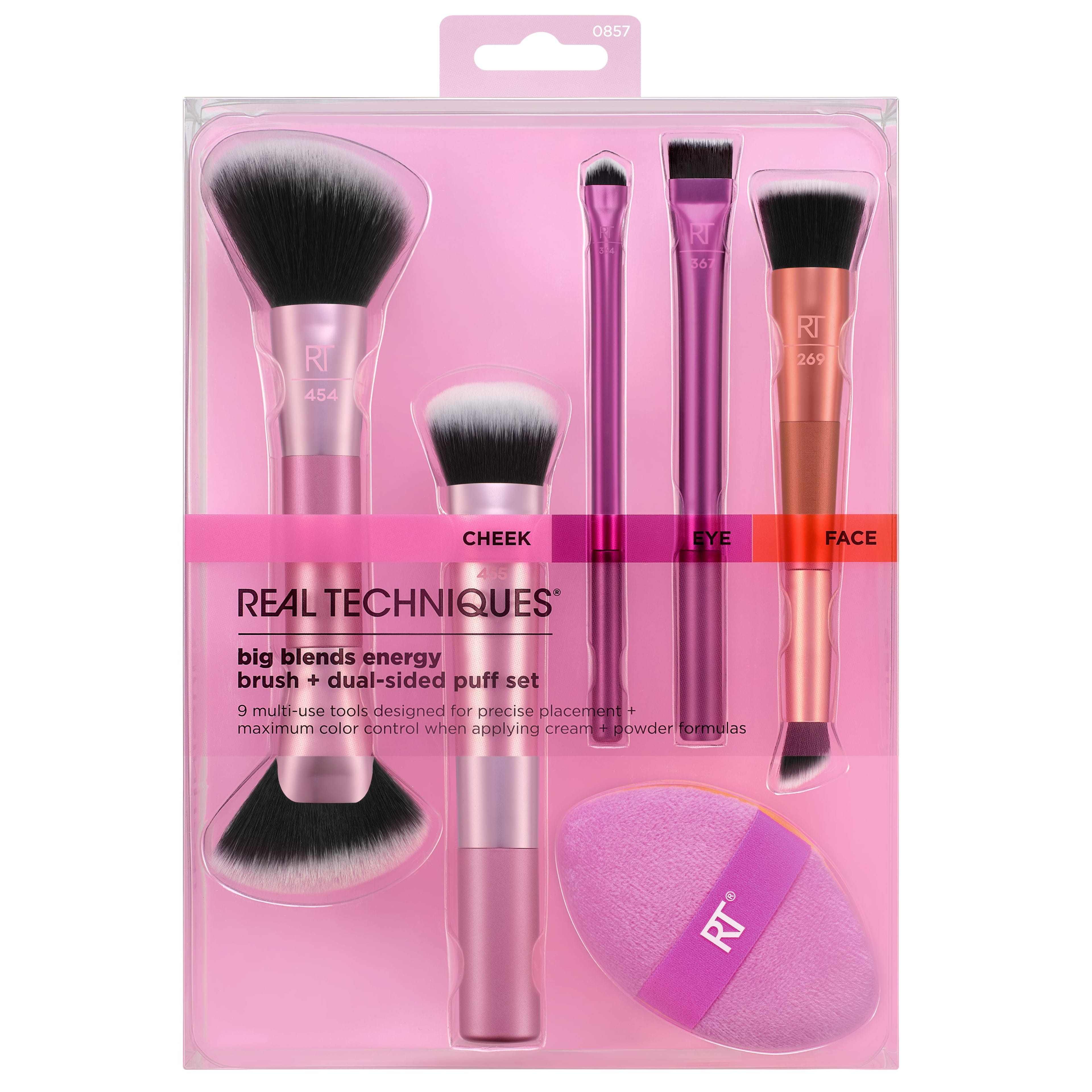 REAL TECHNIQUES Big Blends energy brush+puff